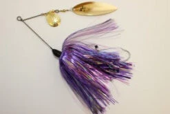 Ruff Tackle Tinsel Dog Tandem Spinnerbait 1-3/4oz -Fishing Discount Shop rufftinseldog1.75purplepearlbrass 355 general