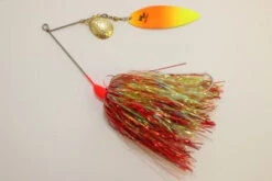 Ruff Tackle Tinsel Dog Tandem Spinnerbait 1-3/4oz -Fishing Discount Shop rufftinseldog1.75redyellowflame 159 general