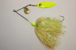 Ruff Tackle Tinsel Dog Tandem Spinnerbait 1-3/4oz -Fishing Discount Shop rufftinseldog1.75yellowchart 1326 general